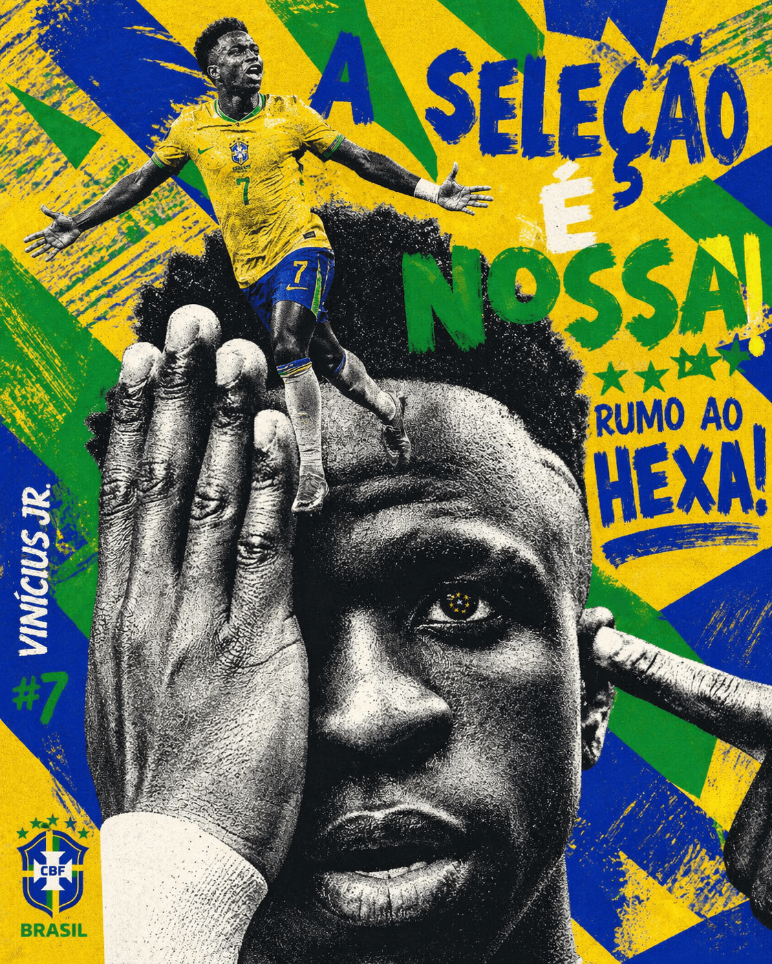 Vini Jr with Brazil T-shirt